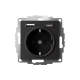 ATLASDESIGN РОЗЕТКА 16А c 2 USB A+С, 5В/2,4А/3,0А, 2х5В/1,5А, механизм, КАРБОН