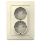 Розетка Schneider Electric BLANCA 2х-мест. заземл.+шторки С/У 16А/250В МОЛОЧНЫЙ