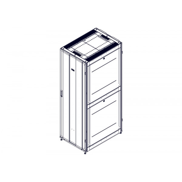 Шкаф Systeme Electric, серия Uniprom, 48U-750/1070, боковые панели 4шт, черный