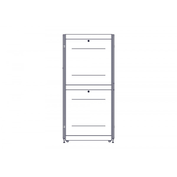 Шкаф Systeme Electric, серия Uniprom, 48U-750/1070, боковые панели 4шт, черный