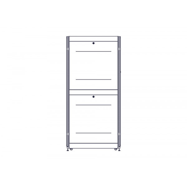 Шкаф Systeme Electric, серия Uniprom, 48U-750/1070, боковые панели 4шт, черный