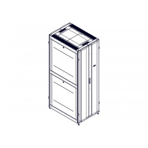 Шкаф Systeme Electric, серия Uniprom, 48U-750/1070, боковые панели 4шт, черный
