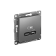 ATLASDESIGN USB РОЗЕТКА тип-С 65Вт высокоскор.заряд. QC, PD, механизм, СТАЛЬ
