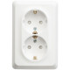 Розетка Schneider Electric ЭТЮД 2х-мест. С/Ус заземл. 6А/250В БЕЛЫЙ