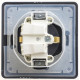 GLOSSA РОЗЕТКА с заземлением со шторками с крышкой, в сборе,16А IP44,ШОКОЛАД