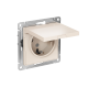 ATLASDESIGN РОЗЕТКА с заземлением со шторками с крышкой, 16А, IP20, механизм, БЕЖЕВЫЙ