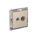 ATLASDESIGN РОЗЕТКА двойная ТВ + компьютерная RJ45 кат. 5e, механизм, ПЕСОЧНЫЙ