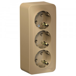 Розетка Schneider Electric BLANCA 3х-мест. с заземлением О/У 16А/250В ТИТАН