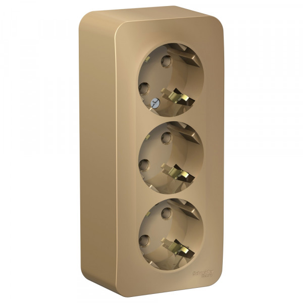 Розетка Schneider Electric BLANCA 3х-мест. с заземлением О/У 16А/250В ТИТАН