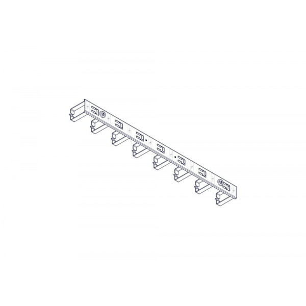 Вертикальный кабельный организатор Uniprom, 2x8 колец, черный