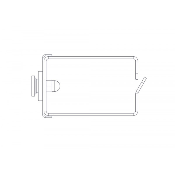 Вертикальный кабельный организатор Uniprom, 2x8 колец, черный