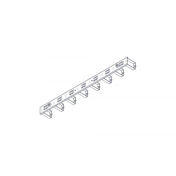 Вертикальный кабельный организатор Uniprom, 2x8 колец, черный