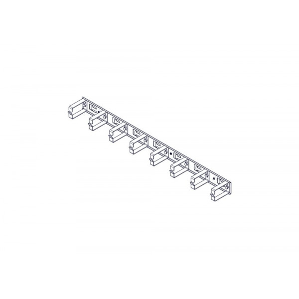 Вертикальный кабельный организатор Uniprom, 2x8 колец, черный