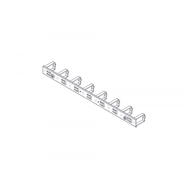 Вертикальный кабельный организатор Uniprom, 2x8 колец, черный