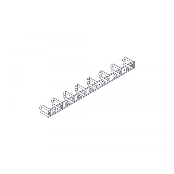 Вертикальный кабельный организатор Uniprom, 2x8 колец, черный