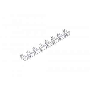 Вертикальный кабельный организатор Uniprom, 2x8 колец, черный