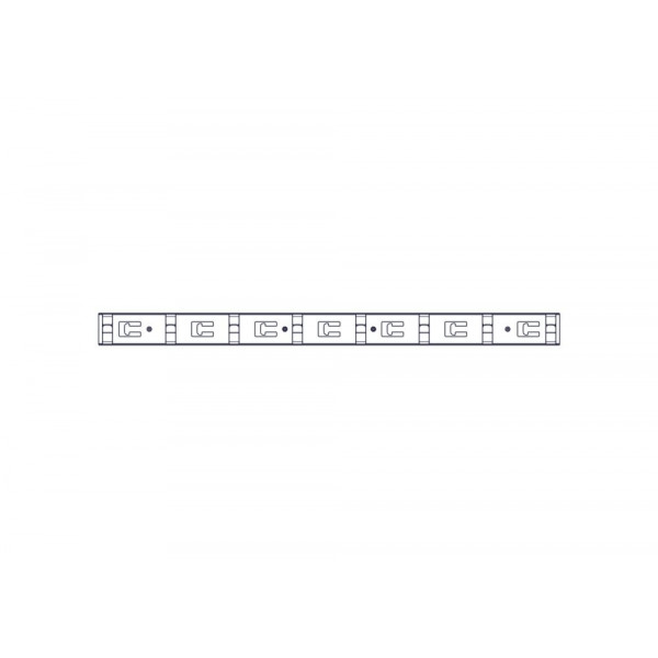 Вертикальный кабельный организатор Uniprom, 2x8 колец, черный