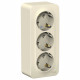 Розетка Schneider Electric BLANCA 3х-мест. с заземлением О/У 16А/250В МОЛОЧНЫЙ