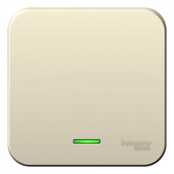 Выключатель Schneider Electric BLANCA 1-клав. с подсветкой О/У 10А/250B МОЛОЧНЫЙ