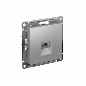 ATLASDESIGN РОЗЕТКА компьютерная RJ45 кат. 5e, механизм, АЛЮМИНИЙ