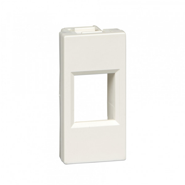 W45 Плата лицевая для 1xKeystone, 1 модуль (45х22.5 мм) БЕЛАЯ RAL9010