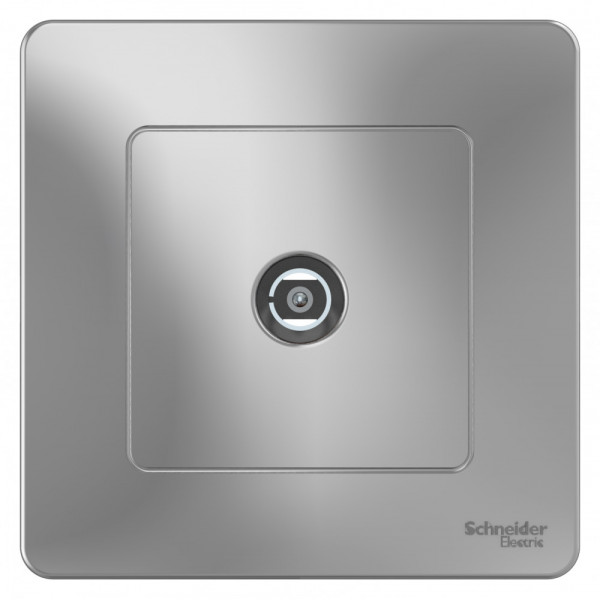 TV-розетка (коннектор) Schneider Electric BLANCA С/У АЛЮМИНИЙ