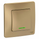 Переключатель Schneider Electric BLANCA 1-клав. с подсвет. С/У 10АХ/250B ТИТАН