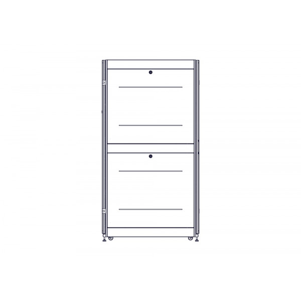 Шкаф Systeme Electric, серия Uniprom, 42U-750/1070, боковые панели 4шт, черный