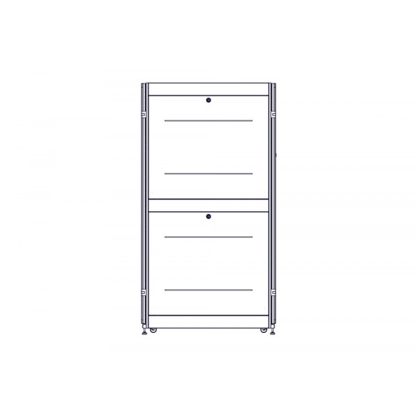 Шкаф Systeme Electric, серия Uniprom, 42U-750/1070, боковые панели 4шт, черный