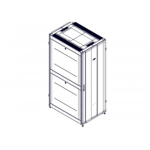 Шкаф Systeme Electric, серия Uniprom, 42U-750/1070, боковые панели 4шт, черный