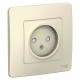 Розетка Schneider Electric BLANCA 1-мест. С/У со шт. 16А/250В МОЛОЧНЫЙ