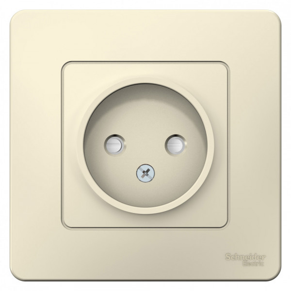 Розетка Schneider Electric BLANCA 1-мест. С/У со шт. 16А/250В МОЛОЧНЫЙ