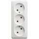Розетка Schneider Electric ЭТЮД 3х-мест. О/У 16А/250В БЕЛЫЙ