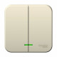 Выключатель Schneider Electric BLANCA 2х-клав. с подсветкой О/У 6А/250B МОЛОЧНЫЙ