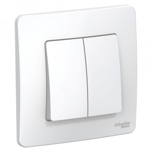 Выключатель Schneider Electric BLANCA 2х-клав. С/У, 10АХ/250B БЕЛЫЙ