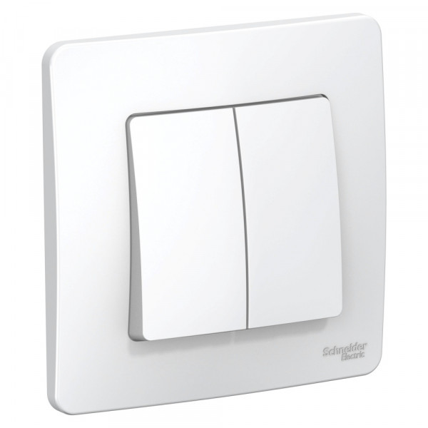 Выключатель Schneider Electric BLANCA 2х-клав. С/У, 10АХ/250B БЕЛЫЙ