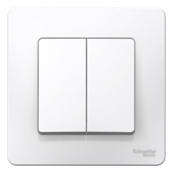 Выключатель Schneider Electric BLANCA 2х-клав. С/У, 10АХ/250B БЕЛЫЙ