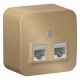 Комп. розетка Schneider Electric BLANCA 2х-мест. RJ45 кат.5e О/У ТИТАН