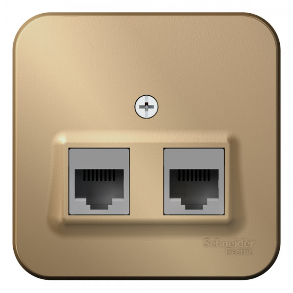 Комп. розетка Schneider Electric BLANCA 2х-мест. RJ45 кат.5e О/У ТИТАН