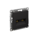 ATLASDESIGN РОЗЕТКА двойная компьютерная RJ45+RJ45 кат. 6А, механизм, КАРБОН