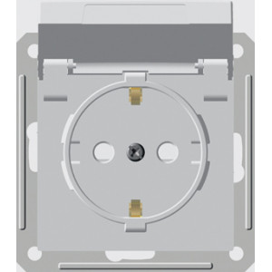 W59 AQUA РОЗЕТКА с заземлением со шторками с крышкой, 16А, IP44, механизм, БЕЛЫЙ