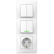 Блок Schneider Electric BLANCA Розетка, 2 двухклав. выкл. С/У 10А/16А 250В БЕЛЫЙ