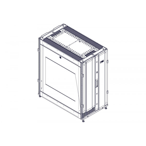 Шкаф Systeme Electric, серия Uniprom, 24U-600/1070, боковые панели 2шт, черный