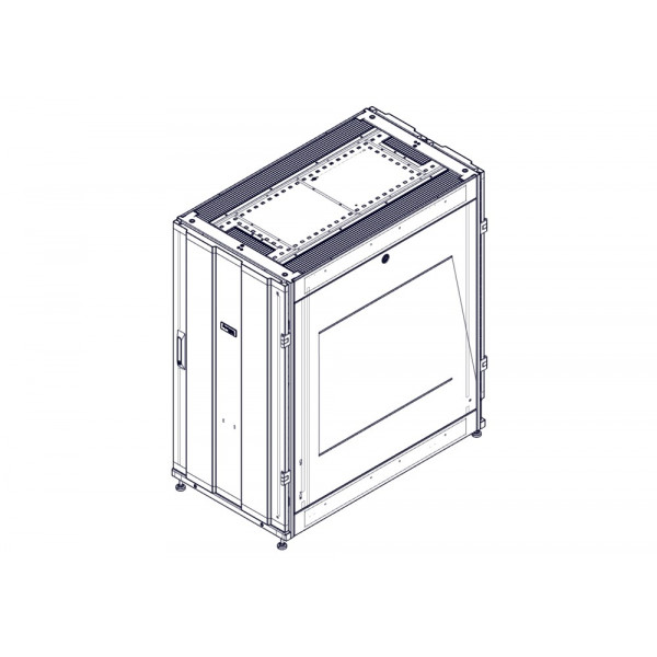 Шкаф Systeme Electric, серия Uniprom, 24U-600/1070, боковые панели 2шт, черный