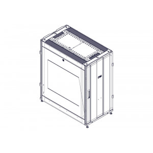Шкаф Systeme Electric, серия Uniprom, 24U-600/1070, боковые панели 2шт, черный