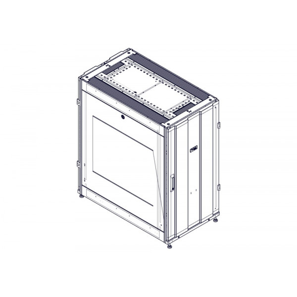 Шкаф Systeme Electric, серия Uniprom, 24U-600/1070, боковые панели 2шт, черный