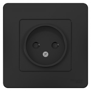 Розетка Schneider Electric BLANCA 1-мест. С/У со шт. 16А/250В АНТРАЦИТ