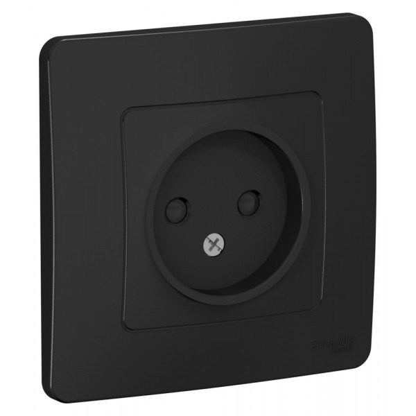 Розетка Schneider Electric BLANCA 1-мест. С/У со шт. 16А/250В АНТРАЦИТ