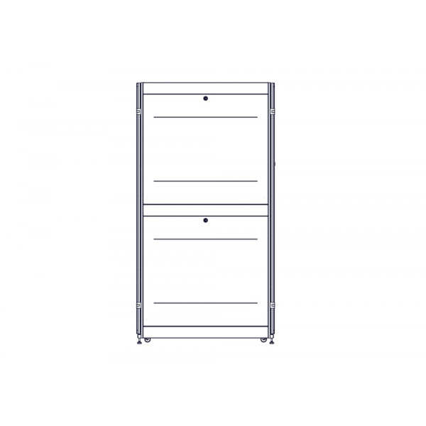 Шкаф Systeme Electric, серия Uniprom, 48U-750/1200, боковые панели 4шт, черный
