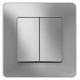 Выключатель Schneider Electric BLANCA 2х-клав. С/У, 10АХ/250B АЛЮМИНИЙ